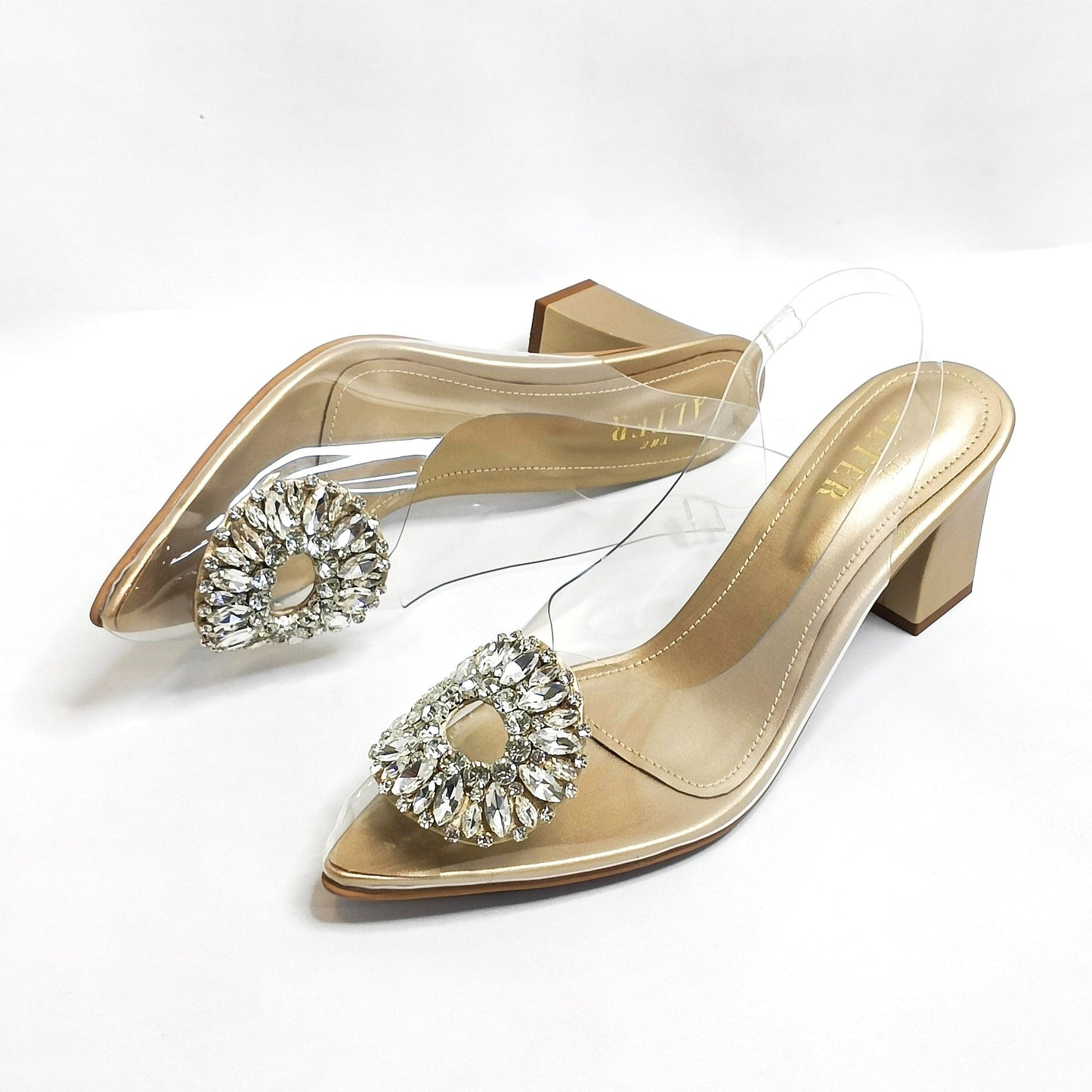 Julia Embellished Block Heels