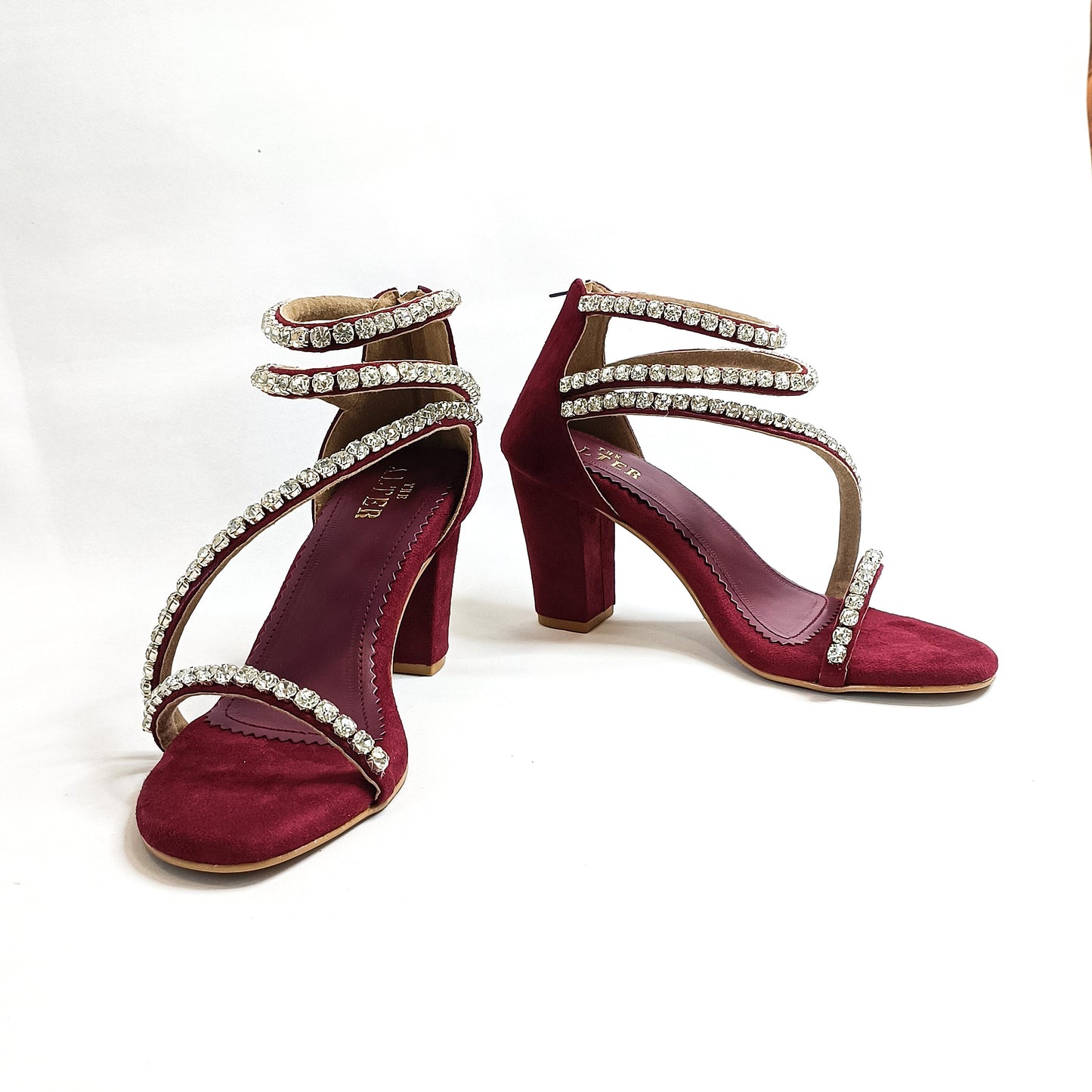 Serena Embellished Block Heels