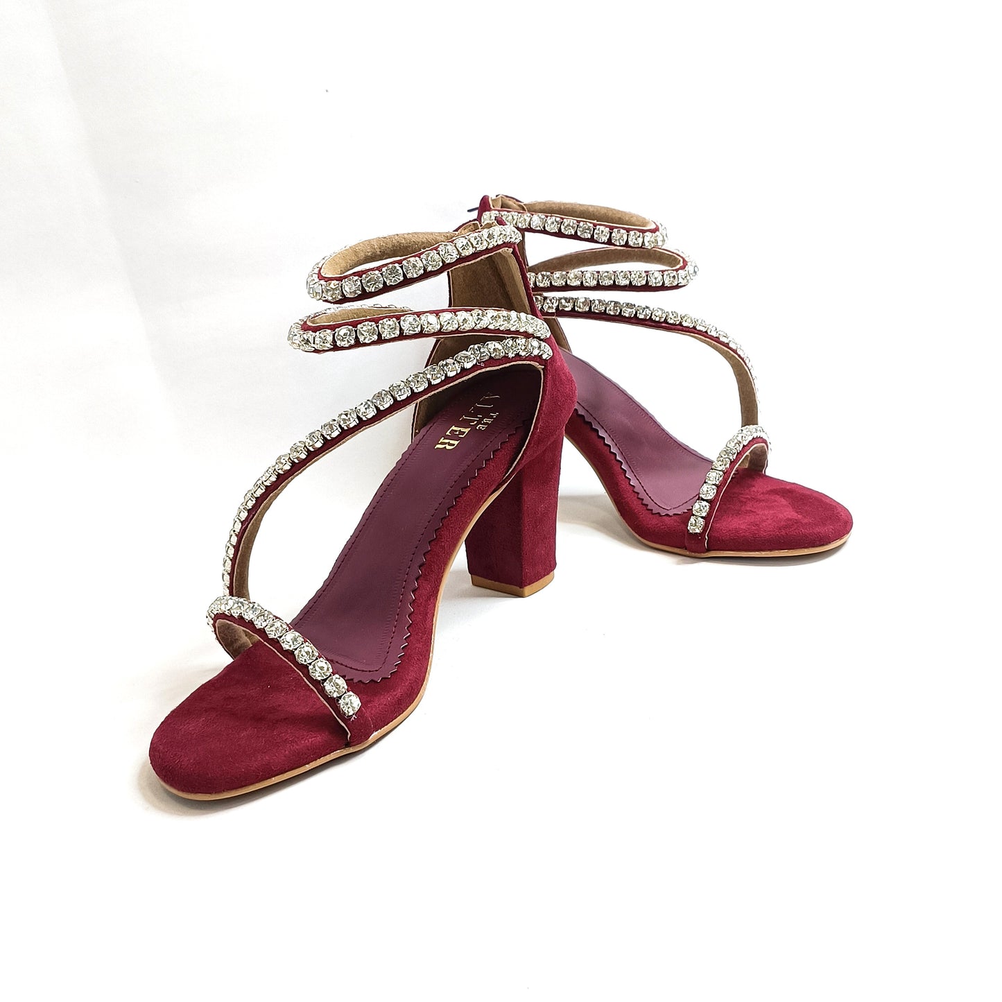 Serena Embellished Block Heels