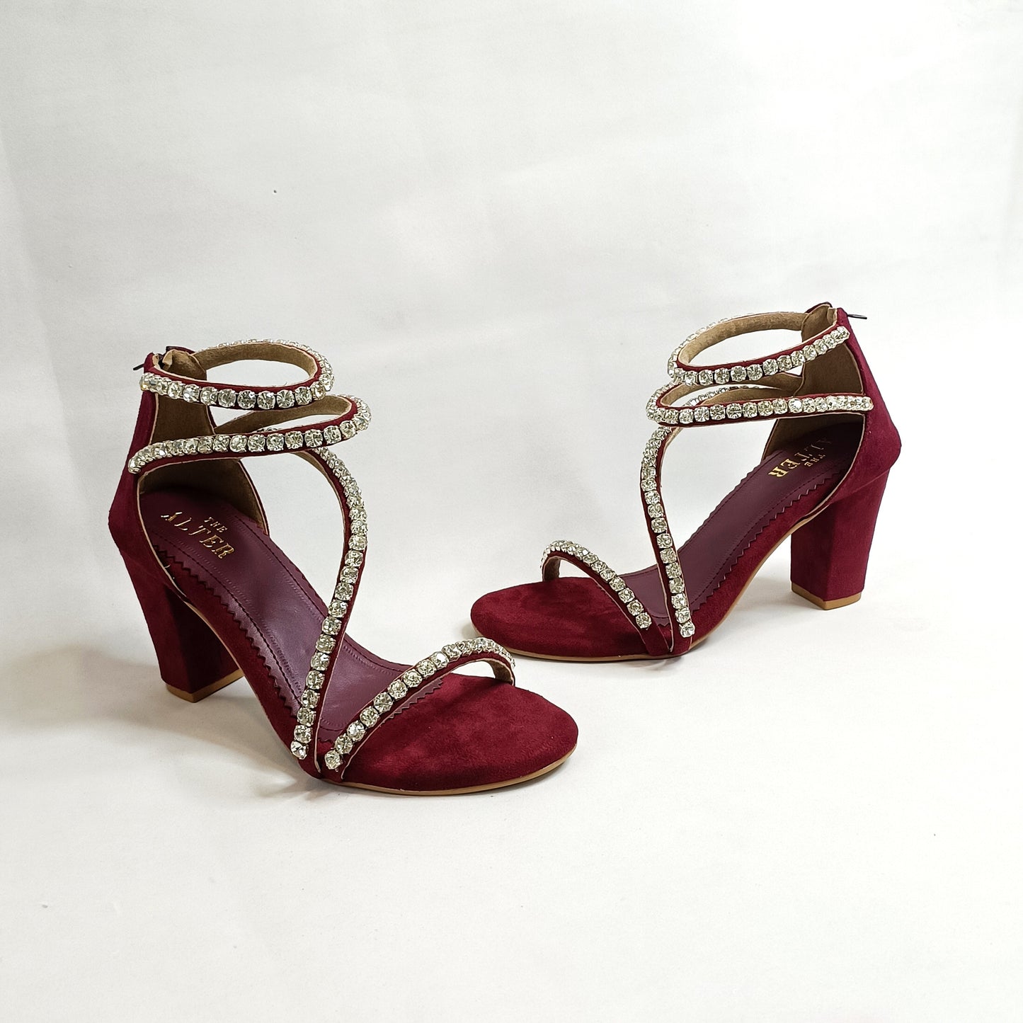 Serena Embellished Block Heels