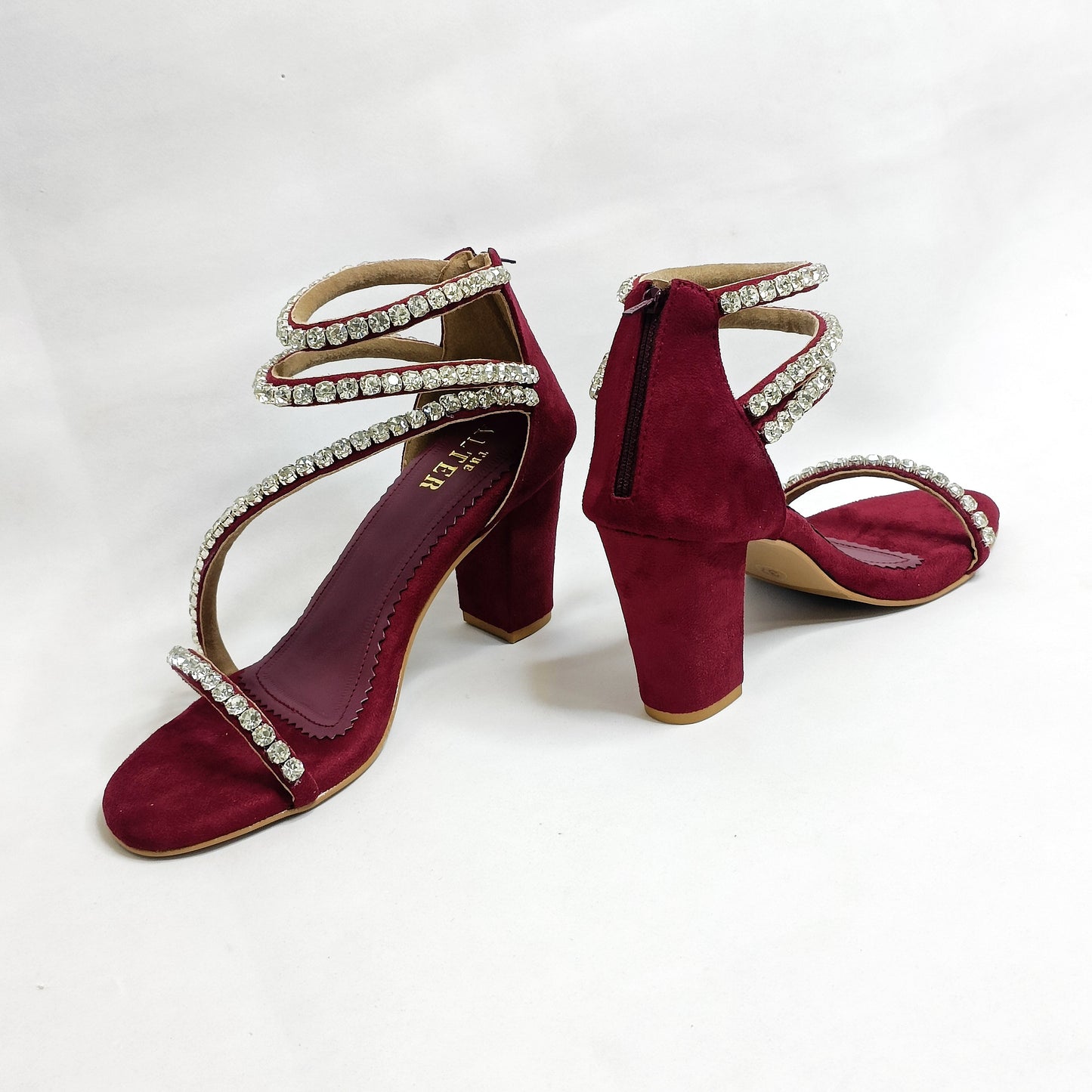 Serena Embellished Block Heels