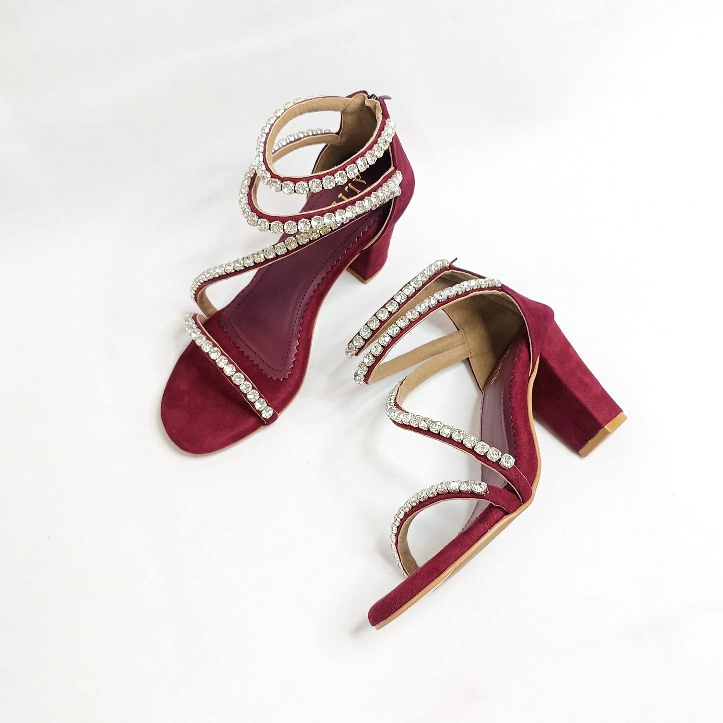 Serena Embellished Block Heels