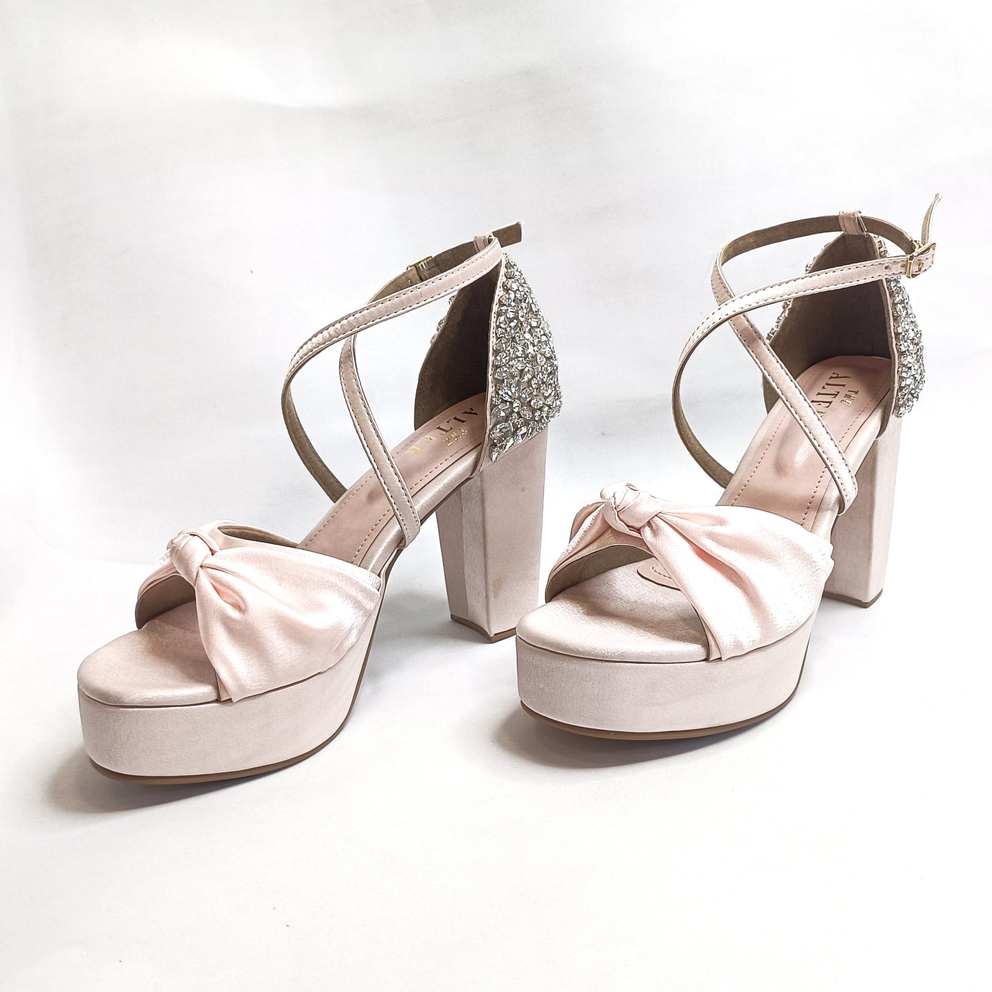 Claire Embellished Platform block heels
