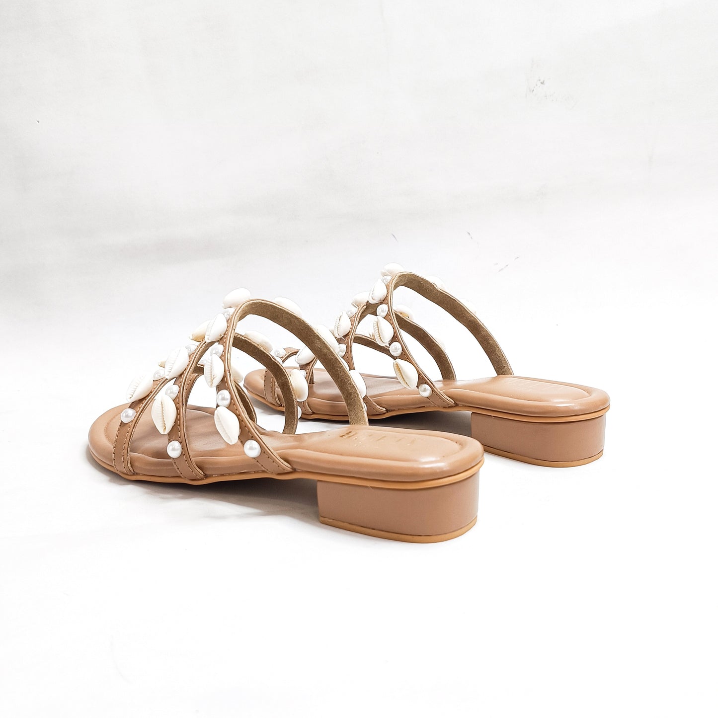 Shell Embellished Flats