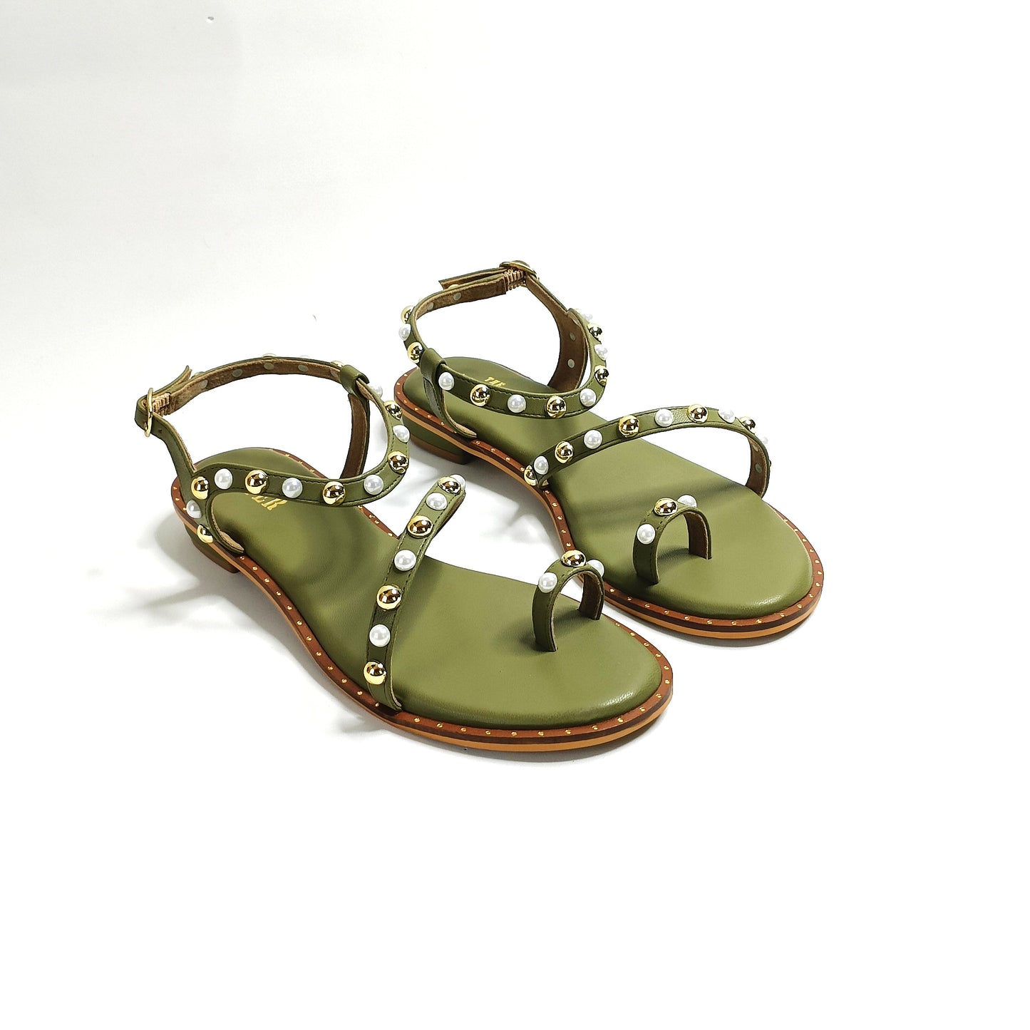 Lola Studded Strappy Flats