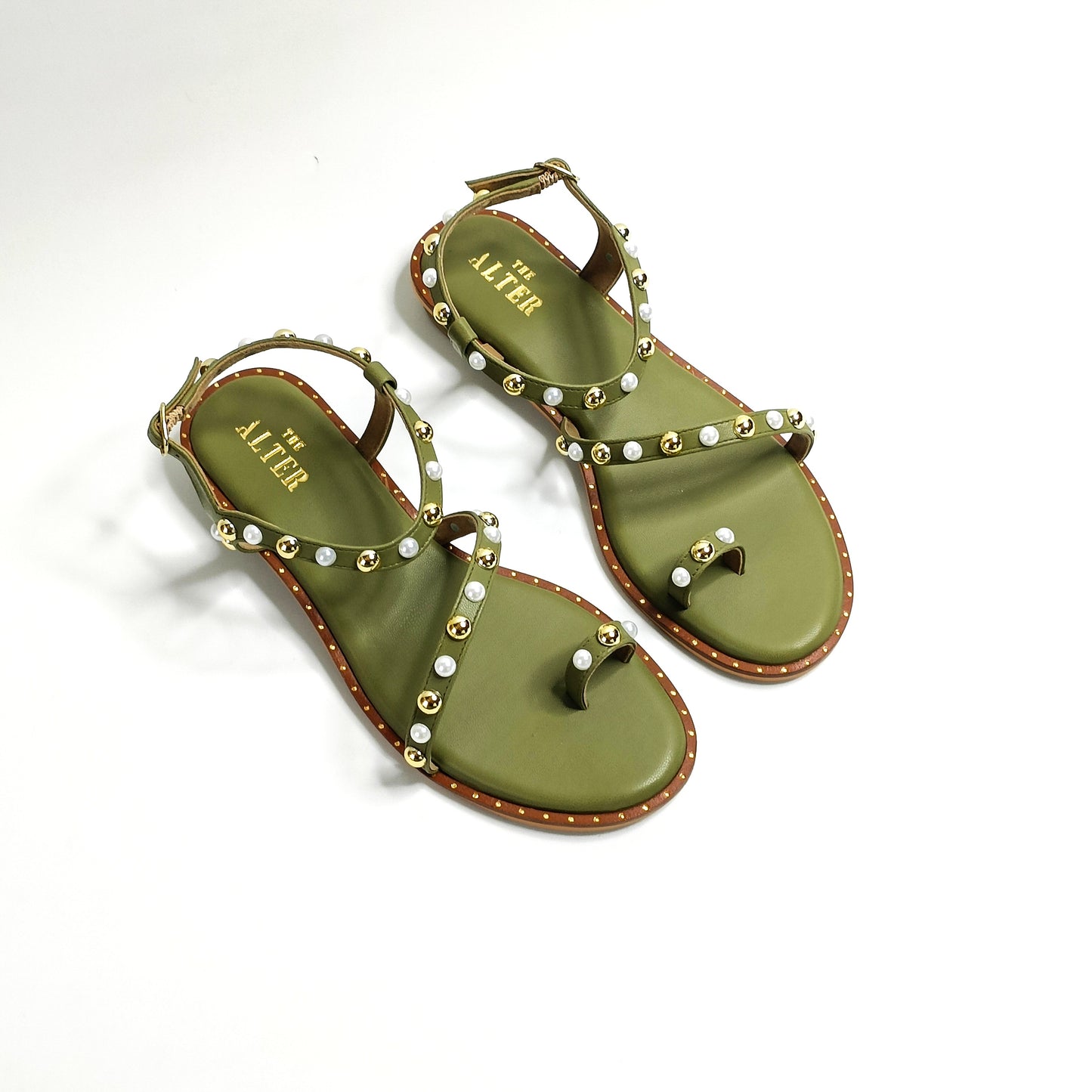 Lola Studded Strappy Flats