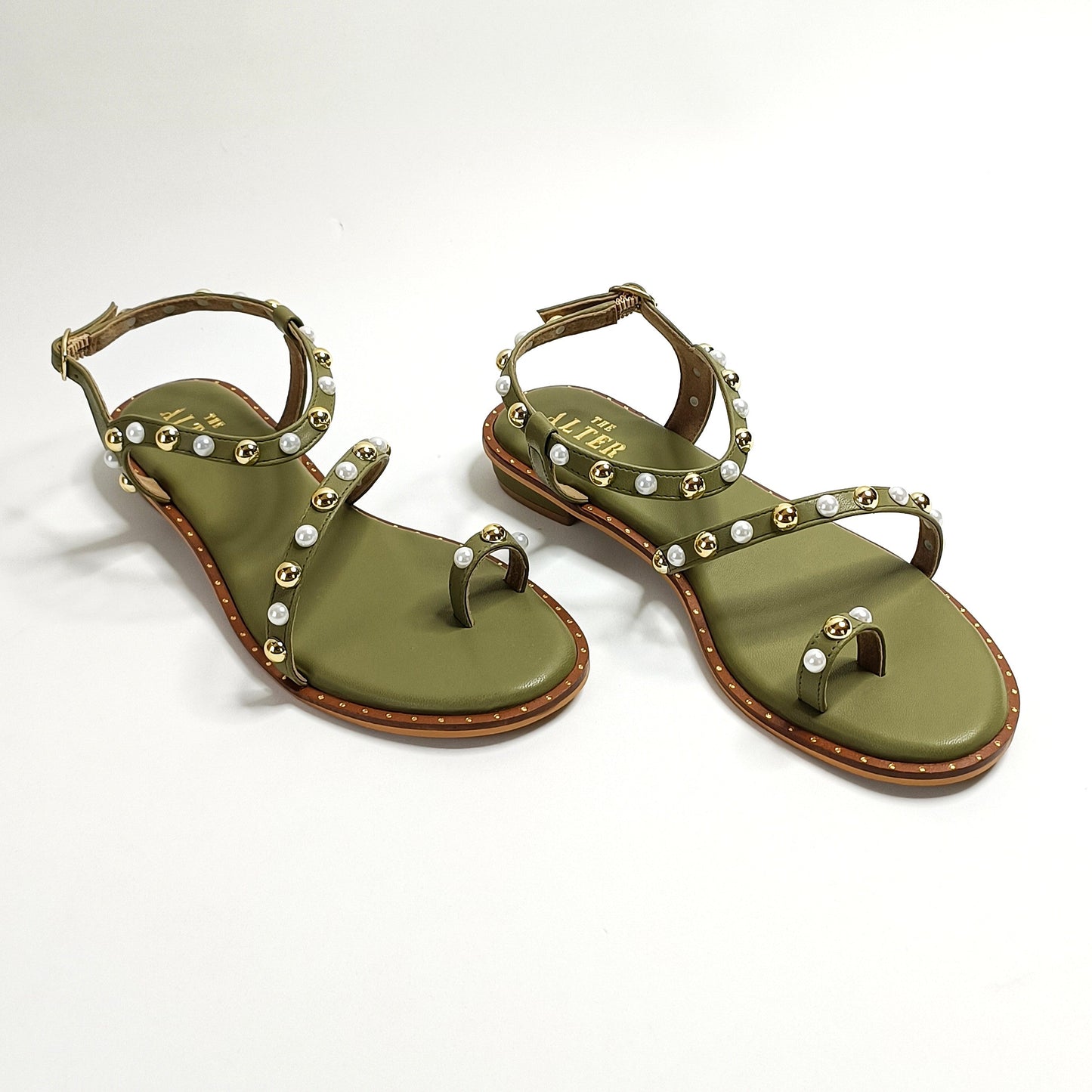 Lola Studded Strappy Flats