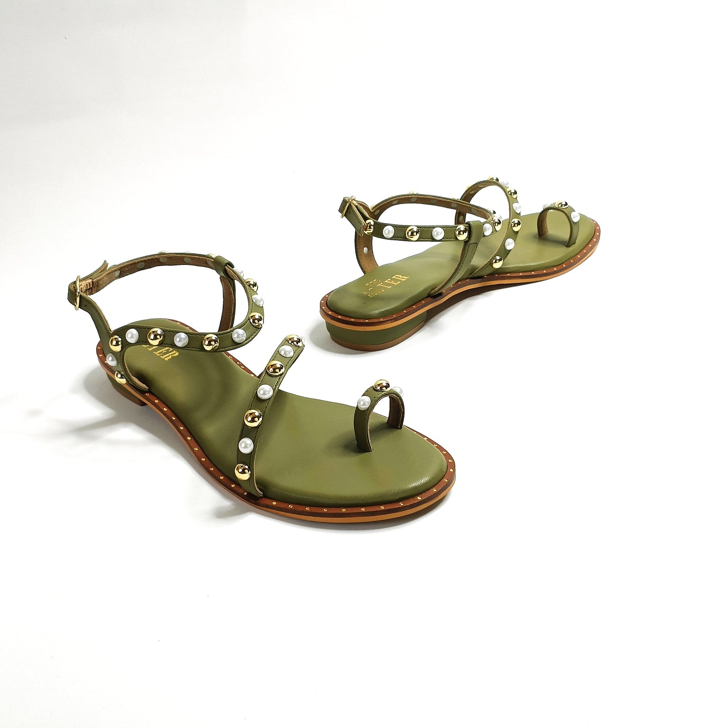 Lola Studded Strappy Flats