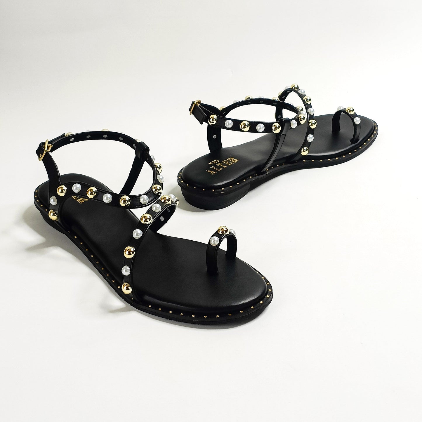 Lola Studded Strappy Flats