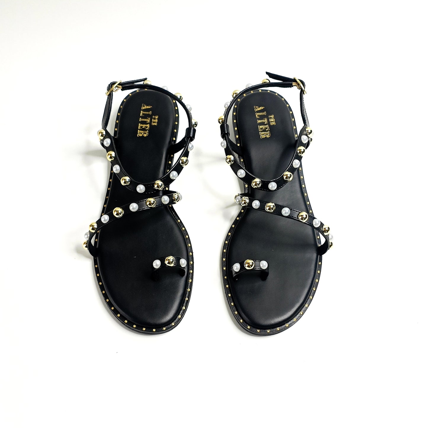 Lola Studded Strappy Flats