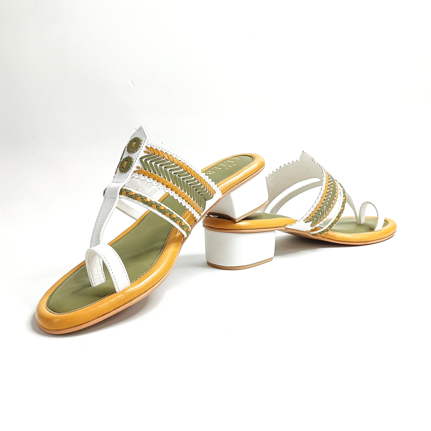 Zuni Multi Coloured Kohla Block Heels