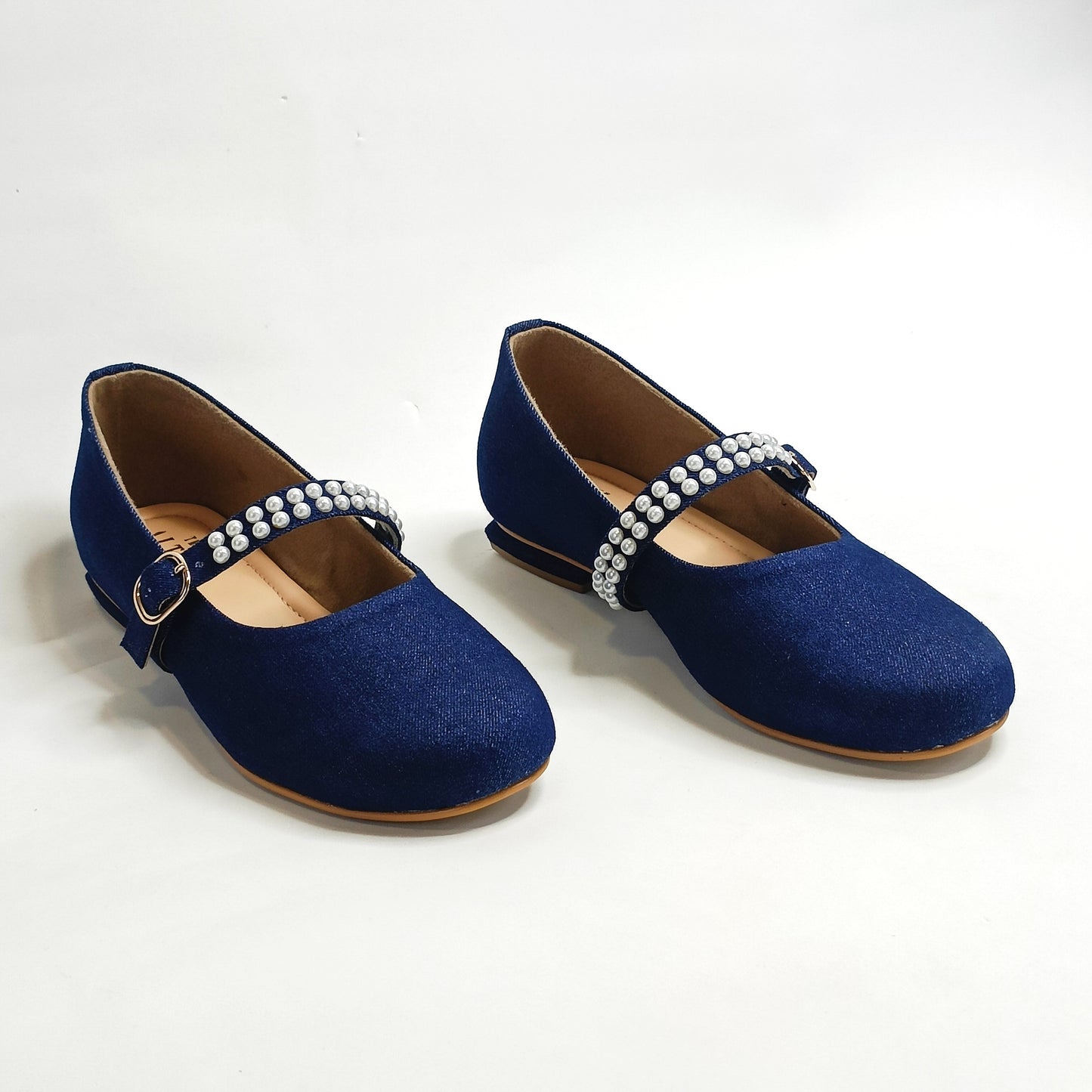 Denim Pearl Mary Janes