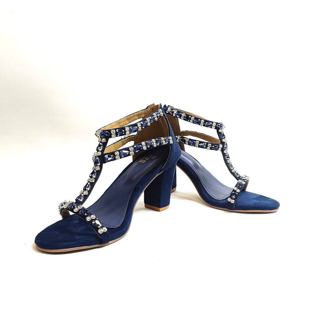 Carla Embellished Block Heels