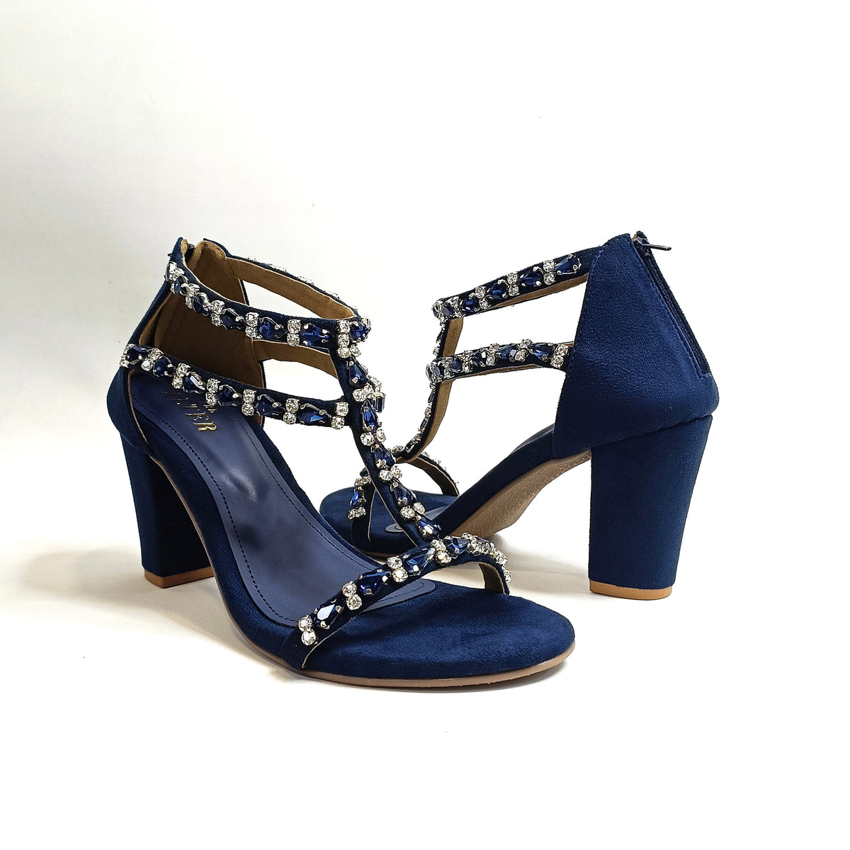 Carla Embellished Block Heels