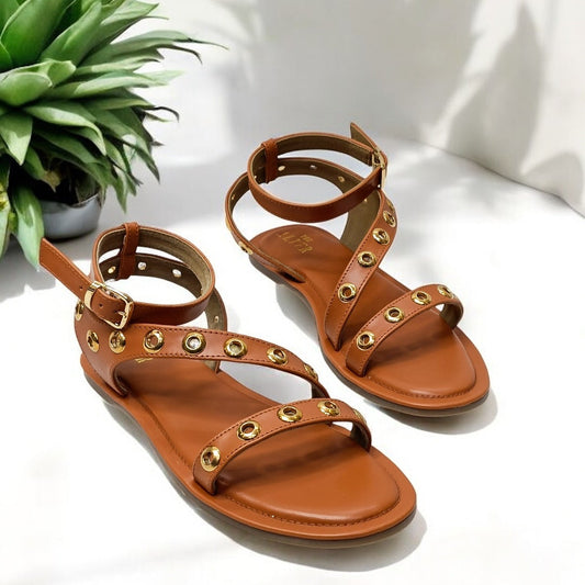 Eye Lid Strappy Flats