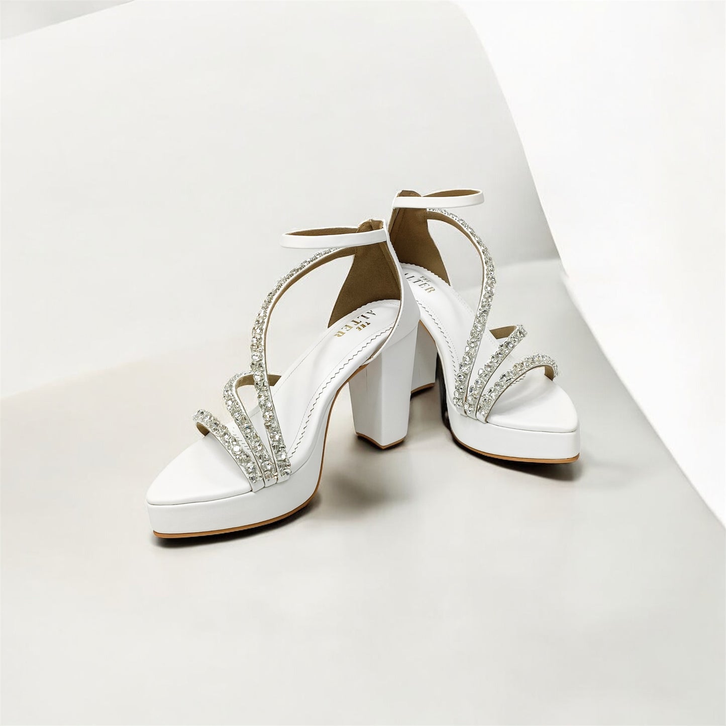 Kiara Embellished Platform Block Heels