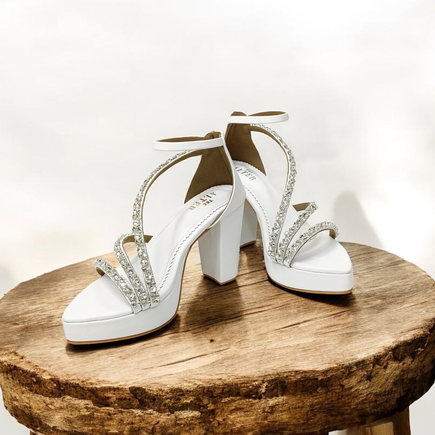 Kiara Embellished Platform Block Heels