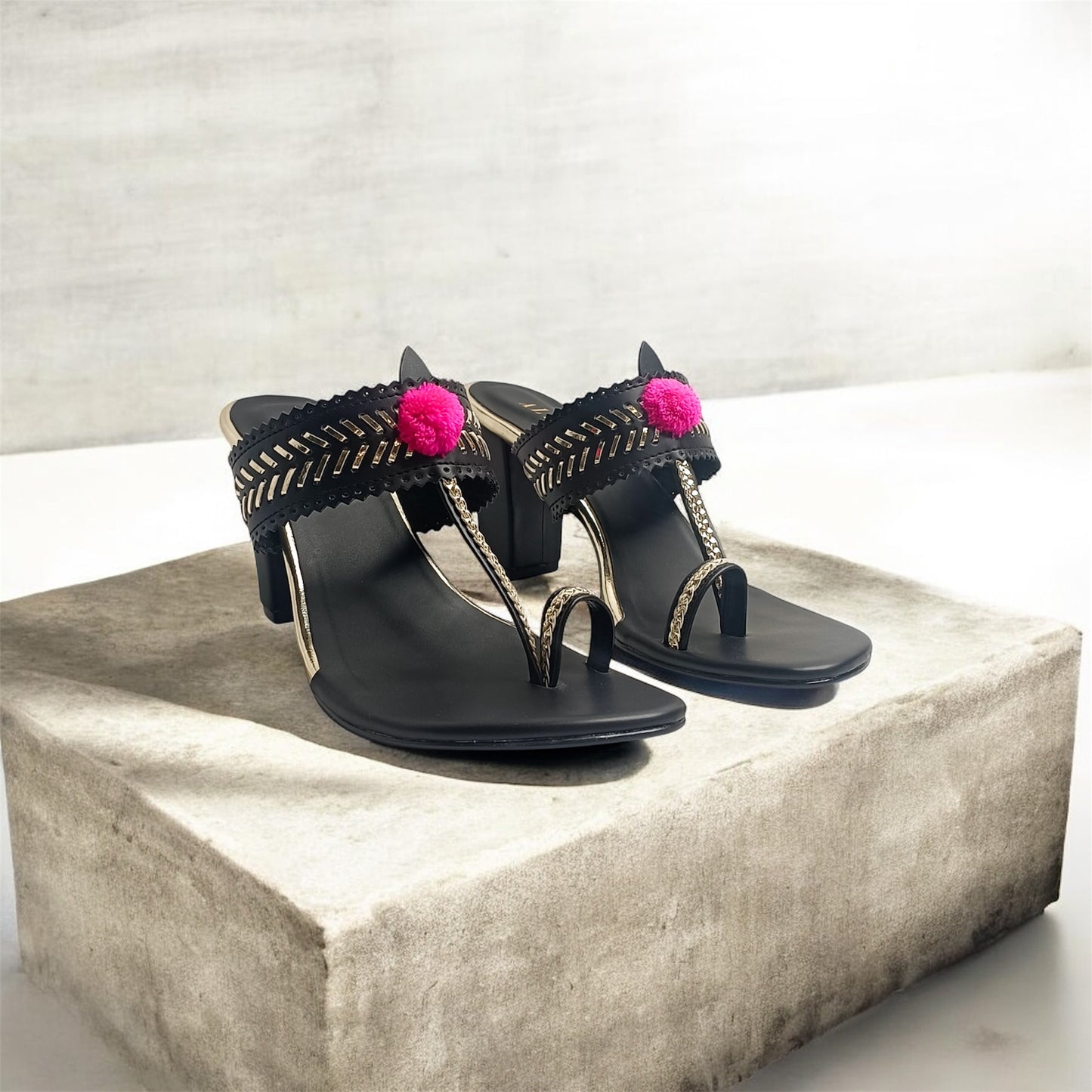 Heer Kohla Block Heels