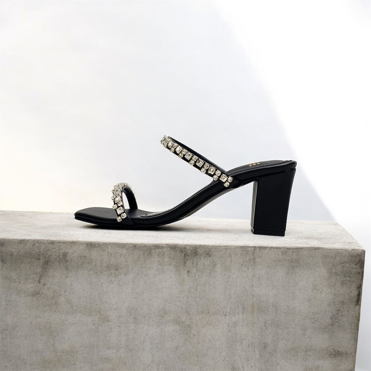 Alina Embellished Block Heels