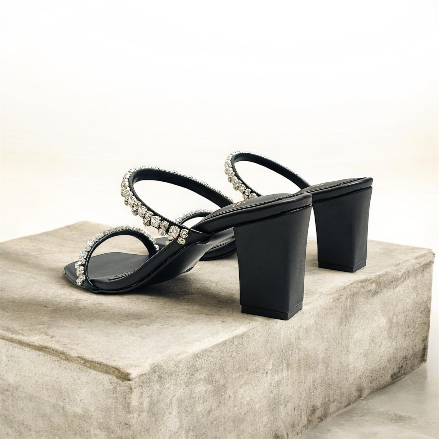 Alina Embellished Block Heels