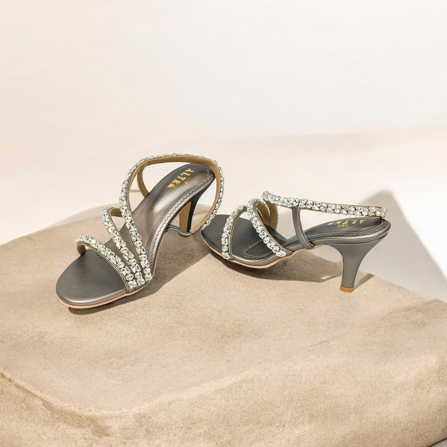 Kiara Embellished Block Heels