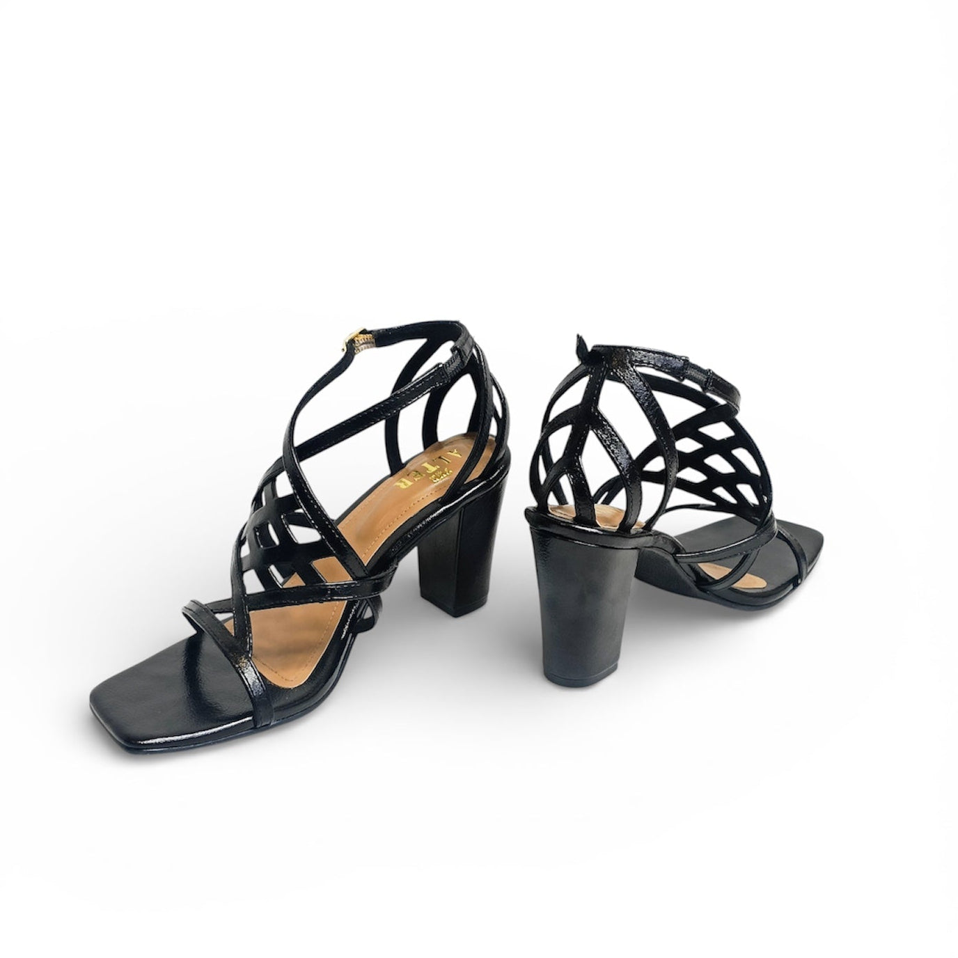 Trixie Cutwork Strappy Block Heels