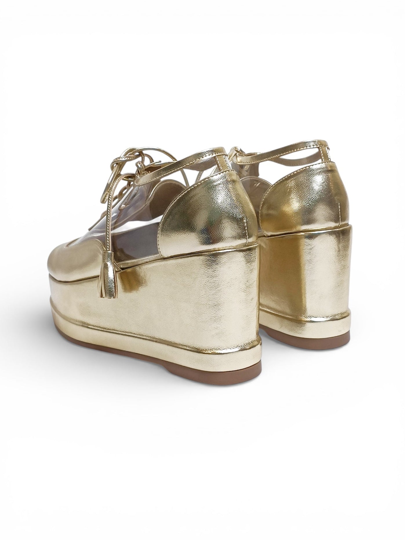 Gold Clear Platform Sneakers