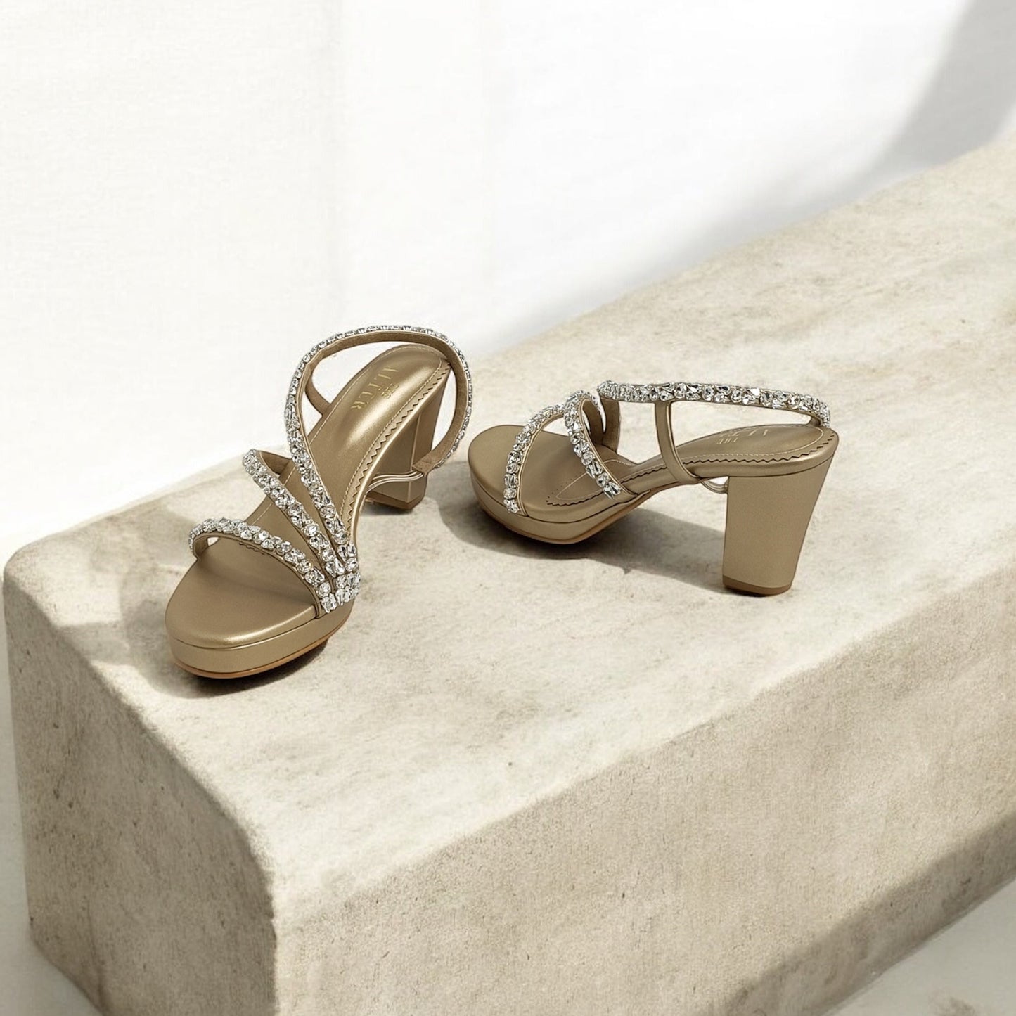 Kiara Embellished Platform Block heels