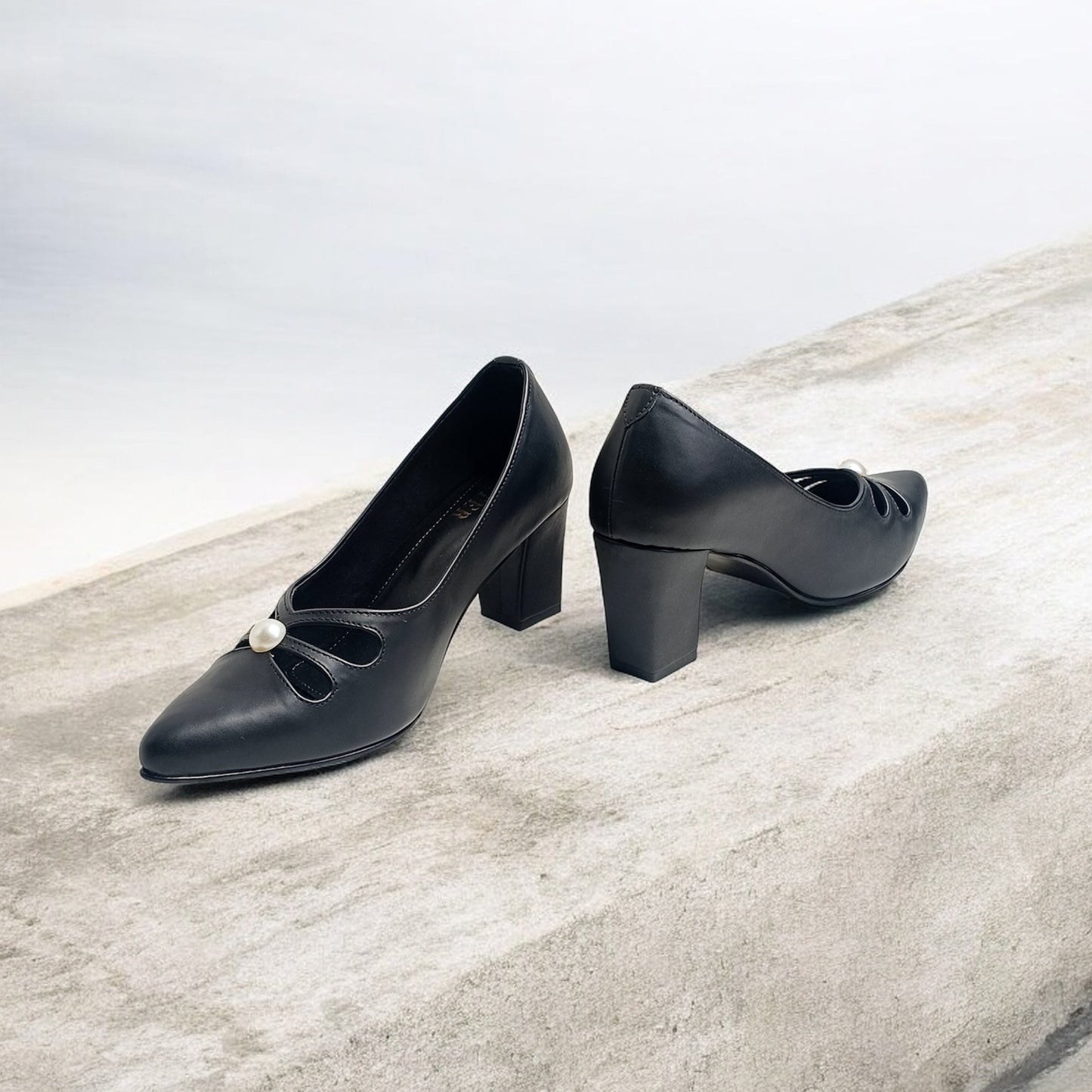 Cutwork Pearl Pumps