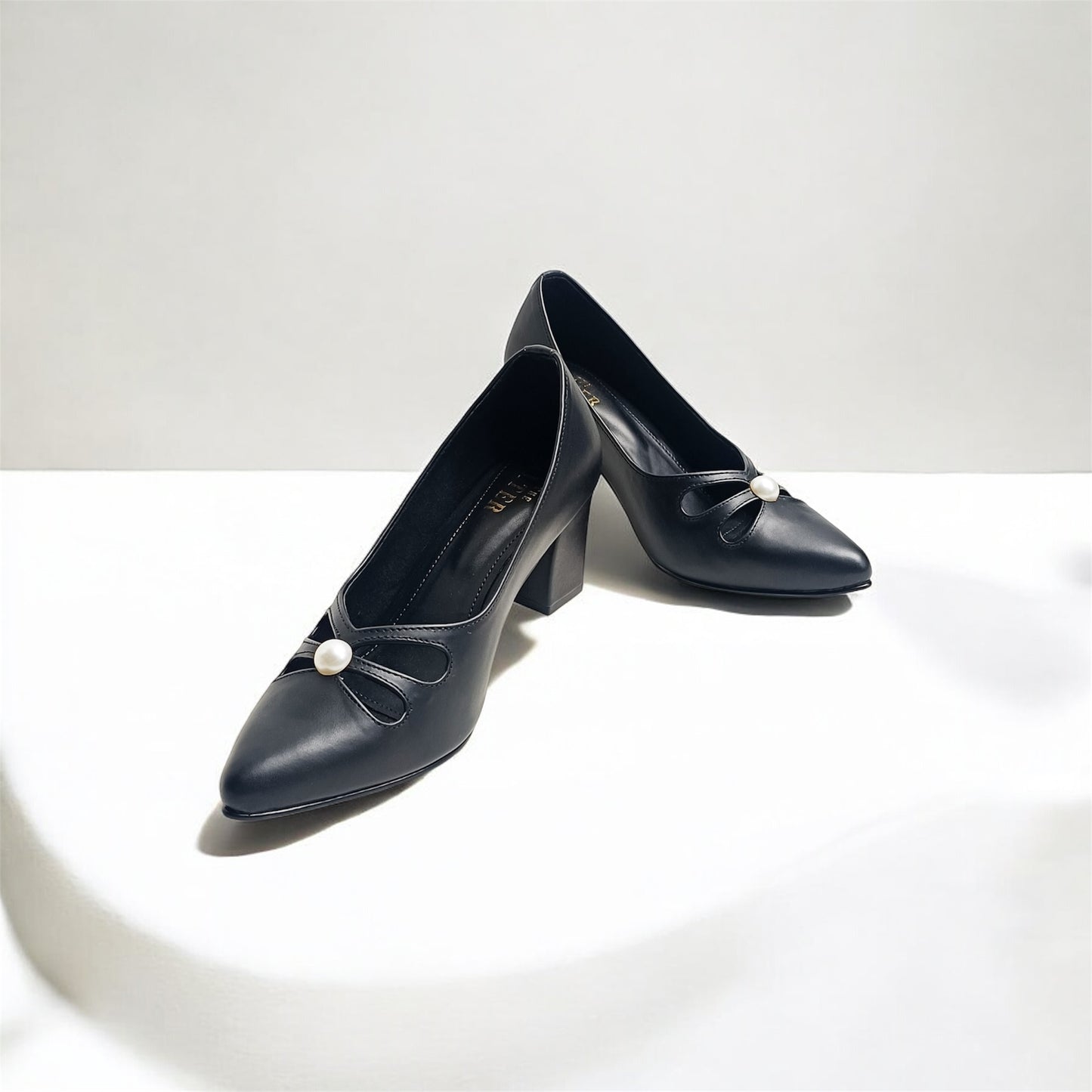 Cutwork Pearl Pumps