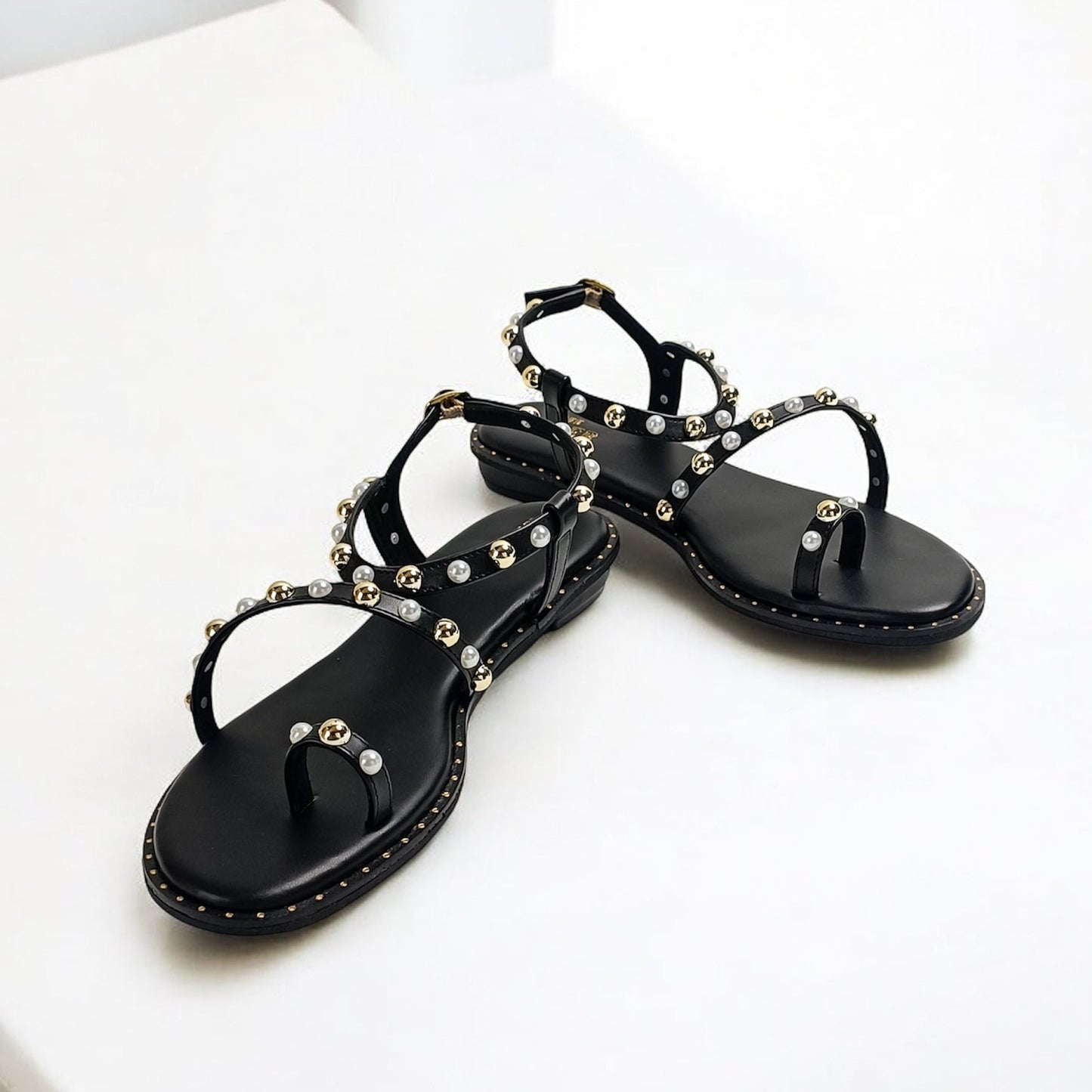 Lola Studded Strappy Flats
