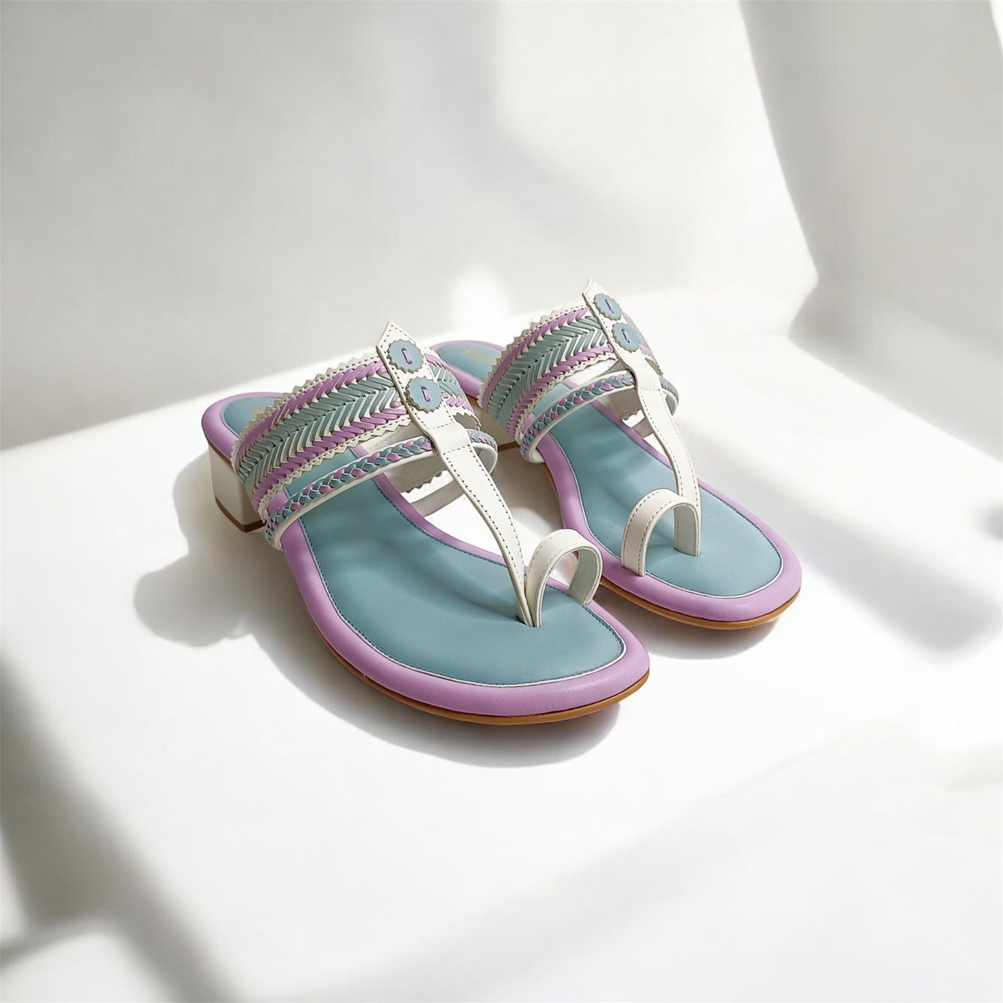 Zuni Multi Coloured Kohla Block Heels