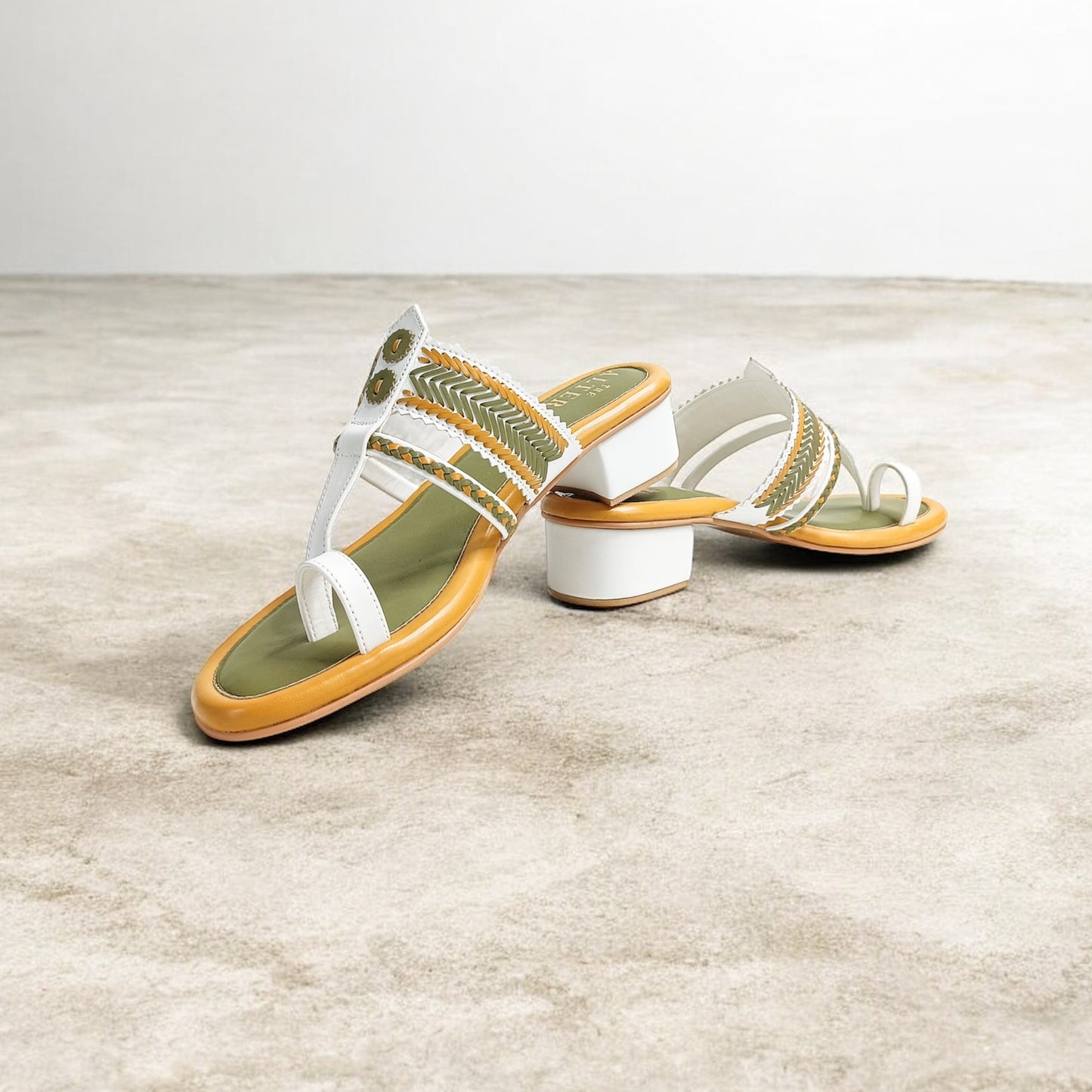 Zuni Multi Coloured Kohla Block Heels