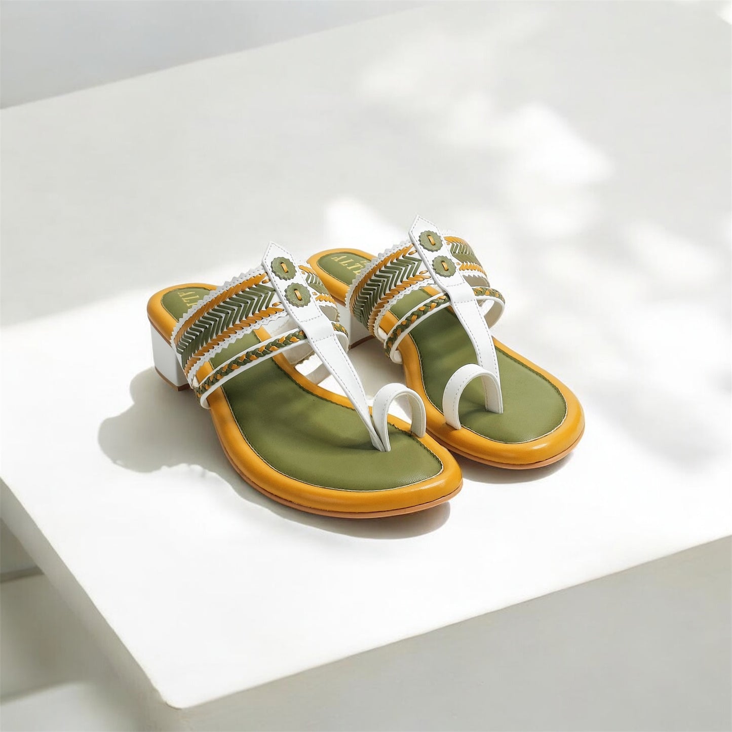 Zuni Multi Coloured Kohla Block Heels