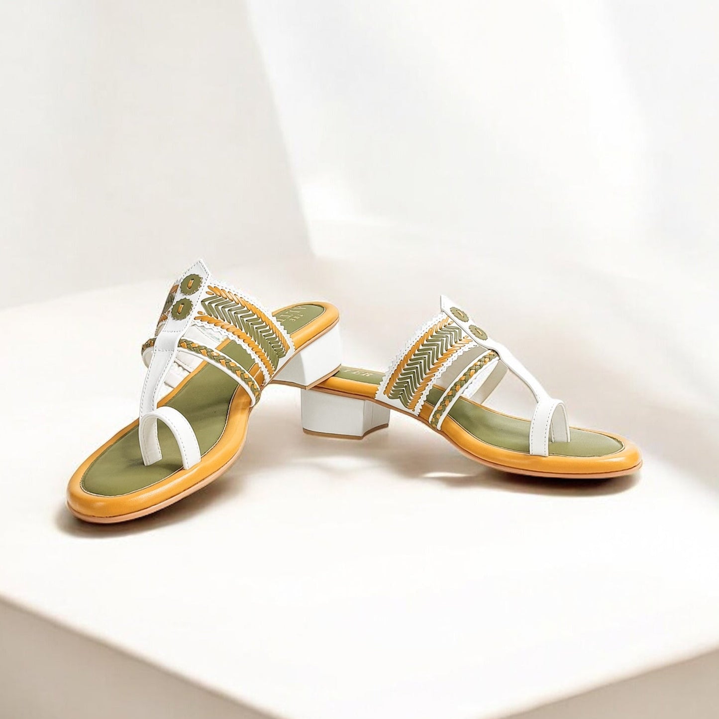 Zuni Multi Coloured Kohla Block Heels