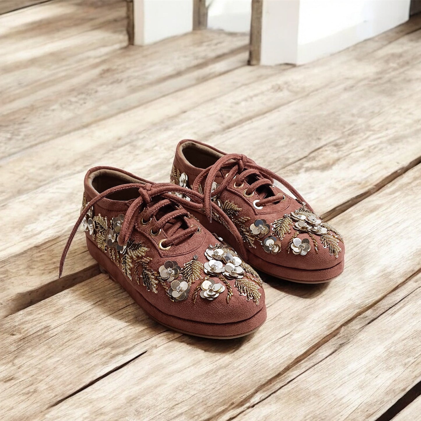 Floral Embellished Sneakers