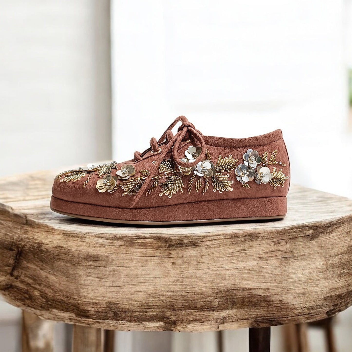 Floral Embellished Sneakers