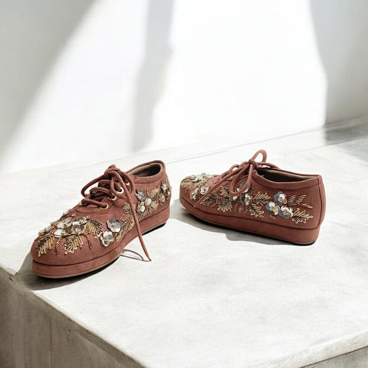 Floral Embellished Sneakers