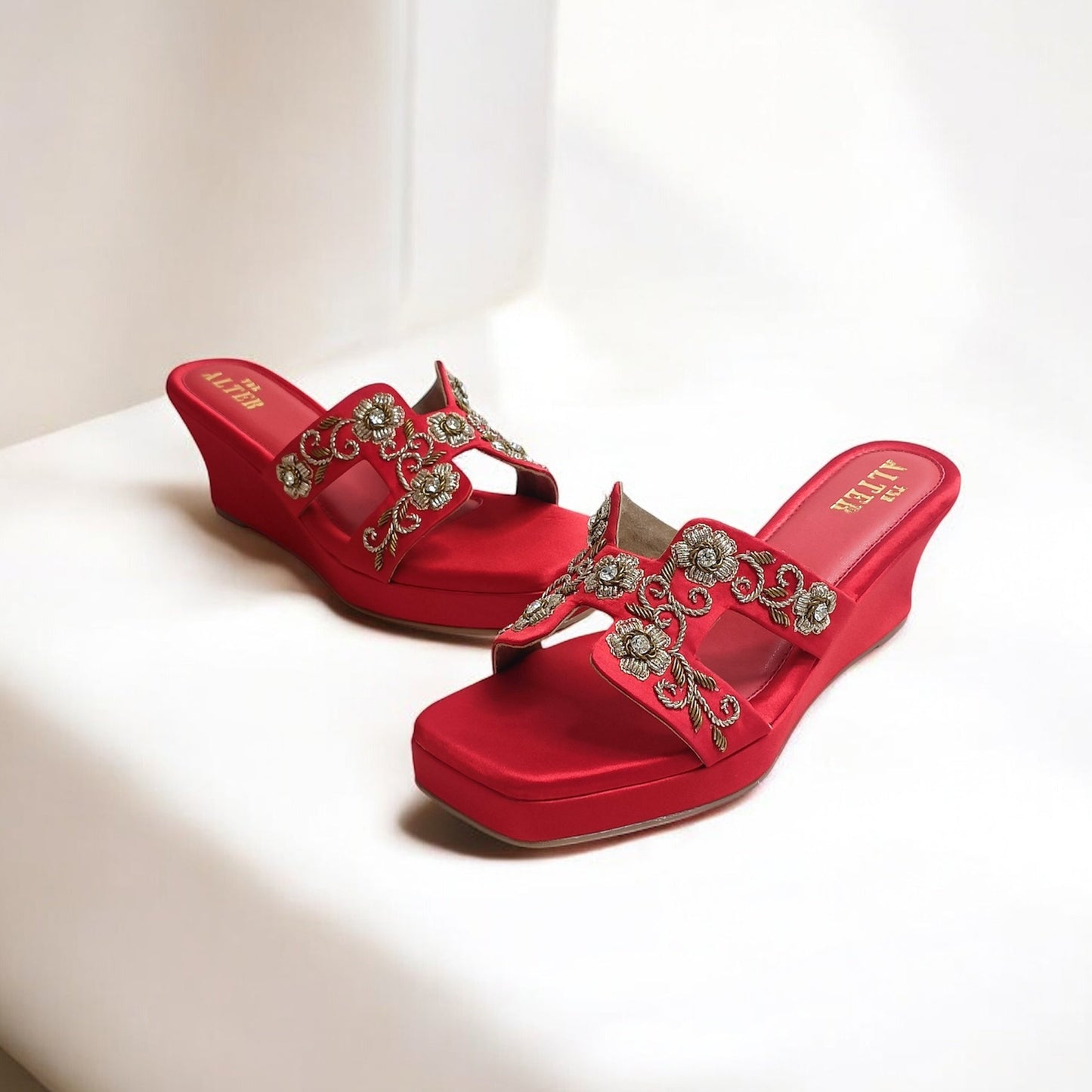 Meher Embroidered Wedges