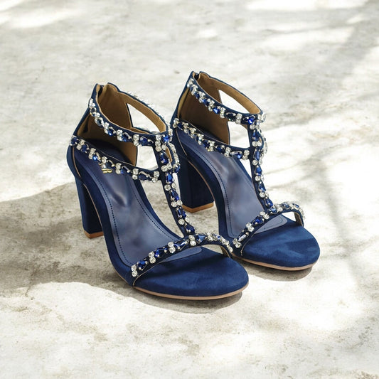 Carla Embellished Block Heels